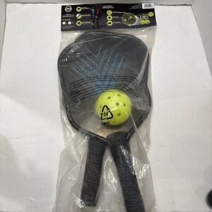 Franklin Sports 2 Player Pickleball Paddles + Ball‎ Starter Set-New* Only 1 Ball
